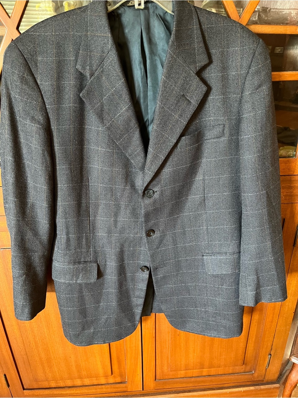 Royal classic hand tailored men’s Blue plaid